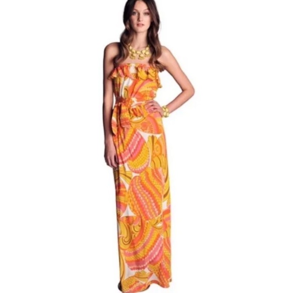 Banana Republic Dresses & Skirts - Banana Republic x Trina Turk colorful silk strapless dress